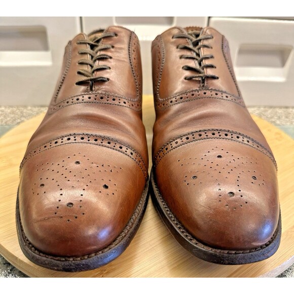 Charles Tyrwhitt Men\'s 13F UK/ 14 US Oxford Dress Shoes Brougue Cap Toe Brown main image 5